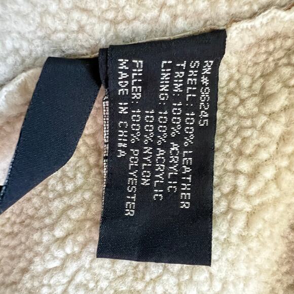 EMC Brown Leather Suede Zip Fur Lined Jacket Size Medium - Picture 13 of 14